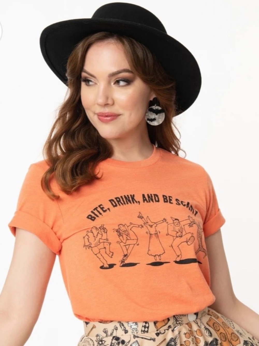 Unique Vintage Bite Drink And Be Scary Unisex Tee